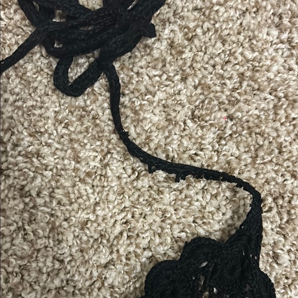 Floral Halter Top with Lace Detail - Picture 4 of 4